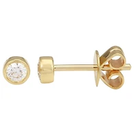 4MM Diamond Gold Stud Earrings