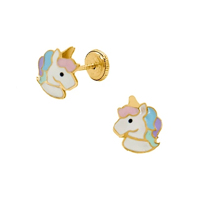 Unicorn Stud Earrings Medium