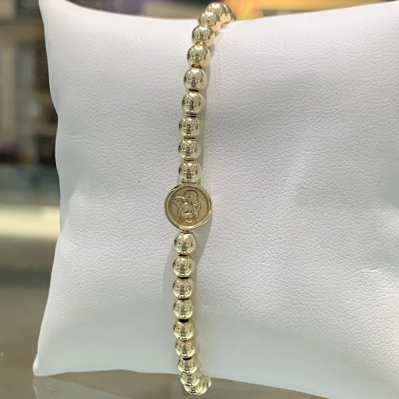 Angel 14K and Gold Fill Bead Bracelet