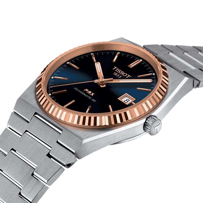 PRX Powermatic 80 40MM 18K Rose/Steel Blue