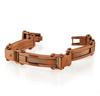 Coffee IP Steel Cable Bracelet