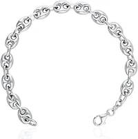 Puffed Mariner 8MM Silver Chain
