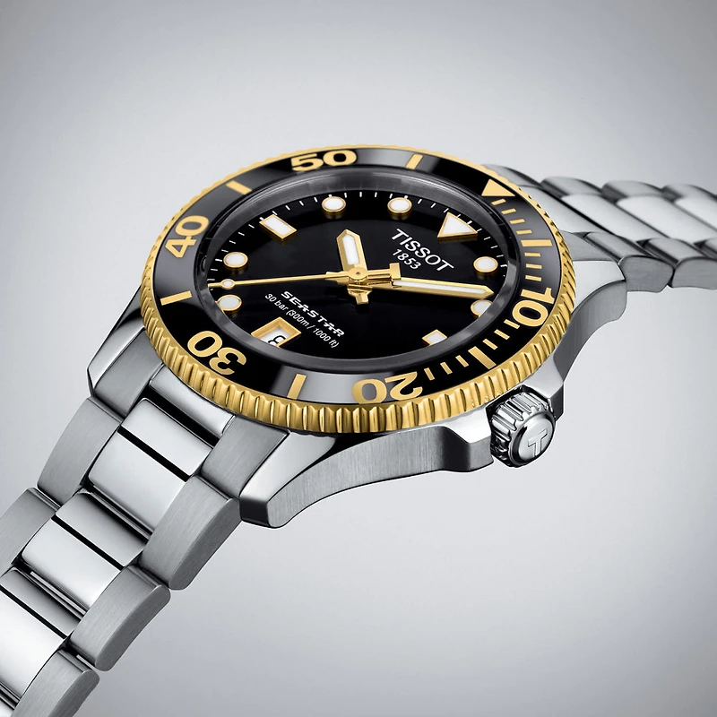 Seastar 1000 36MM Black/Gold Watch