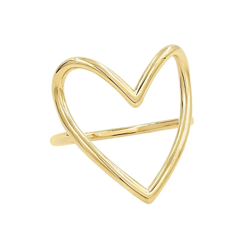 Heart Outline Ring 14K