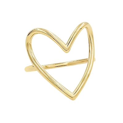 Heart Outline Ring 14K