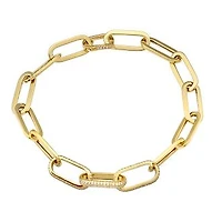 Diamond Paper Clip Links Bracelet
