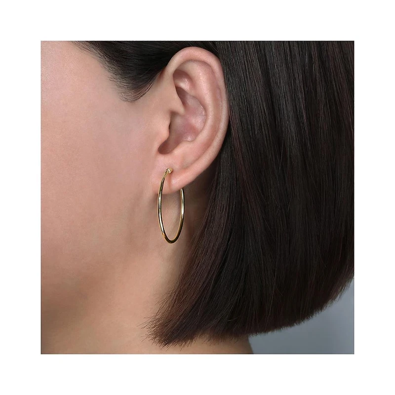 30mm Yellow Gold Hoop Earrings