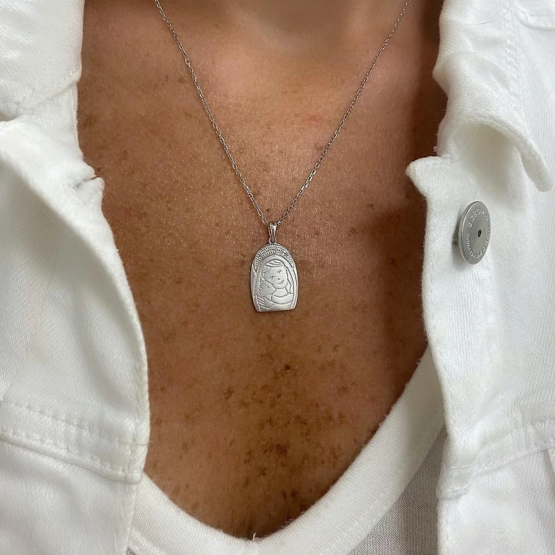 Virgin with Child Arch Diamond Necklace
