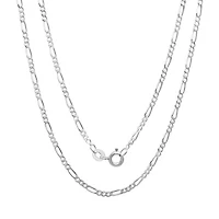 Figaro 3.5mm Link Chain White Gold