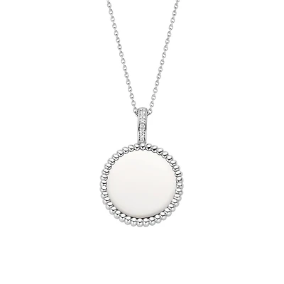 Polished Silver Disk Necklace