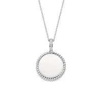 Polished Silver Disk Necklace
