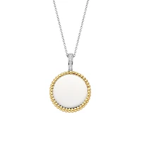 Polished Disk Two Tone Necklace