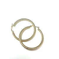 Ribbed 3MM Hoop Earrings
