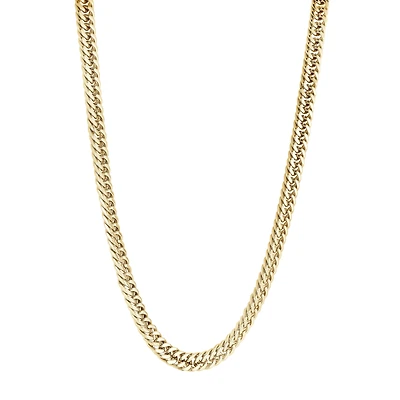 Double Curb Yellow IP Steel Chain