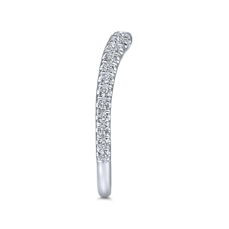Curved Diamond .41ct Ring