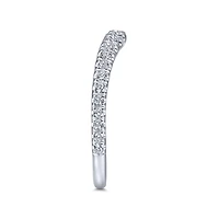 Curved Diamond .41ct Ring