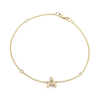 7mm Diamond Initial Bracelet