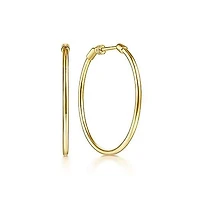 30mm Yellow Gold Hoop Earrings