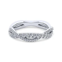 White Gold Diamond Twist Ring
