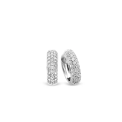 Pave 17MM Hoop Earrings