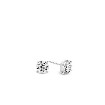Basic Zirconia Stud Earrings 8mm