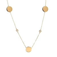 Three Disk Diamonds Necklace