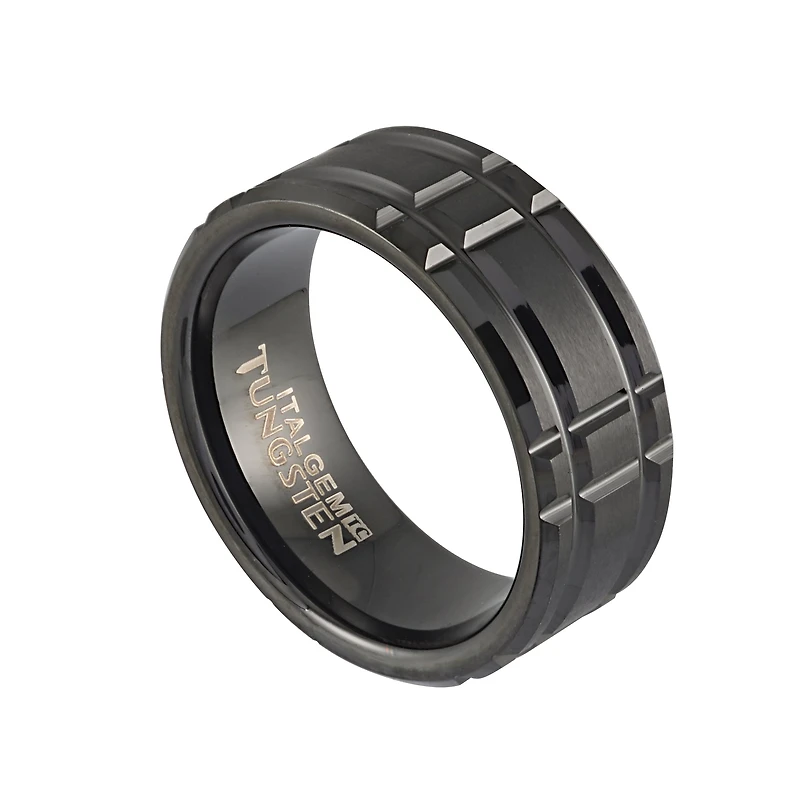 Tungsten Rectangular Cut 8mm Ring