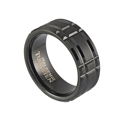 Tungsten Rectangular Cut 8mm Ring