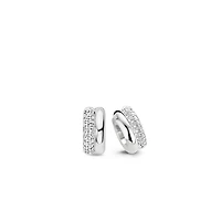 Twice as Nice Silver Huggie Earrings