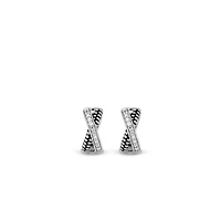 Cross Texture Huggie Earrings