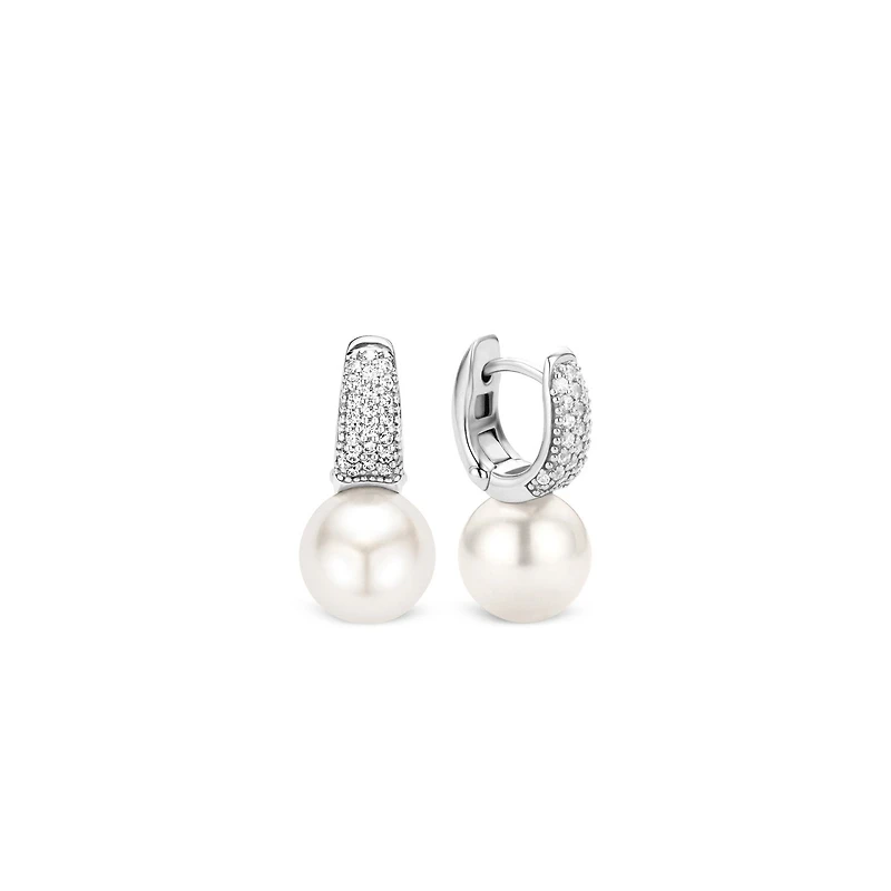 Pave Pearl Earrings