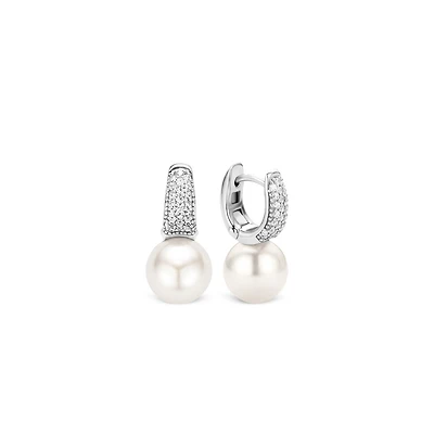 Pave Pearl Earrings
