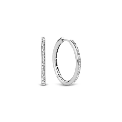Classic Zirconia Hoop Earrings 26MM