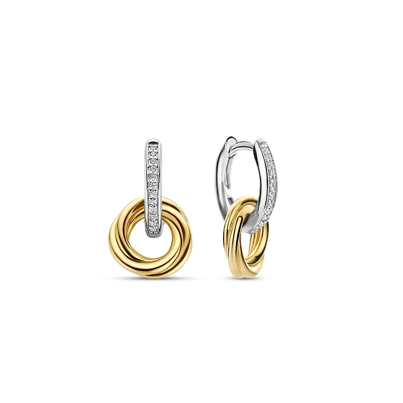Modern Trinity Golden Earrings
