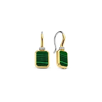 Vintage Green Malachite Earrings