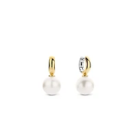 Jumbo Pearl Huggie Earrings