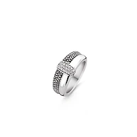 Double Braided Pave Ring