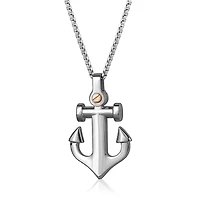 Anchor Steel/RoseNecklace