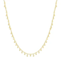 Multi Star Dangle Necklace 14K