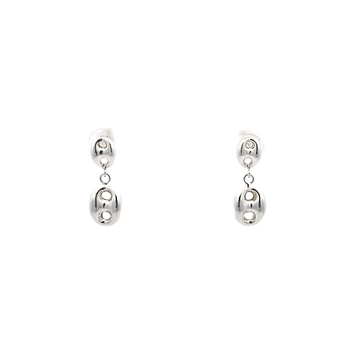 Puff Mariner Silver Dangle Earrings