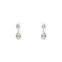 Puff Mariner Silver Dangle Earrings