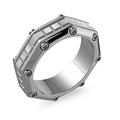Cobalt Octagon 7mm Ring