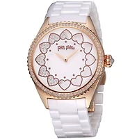 Love Time Ceramic Moving Hearts Watch