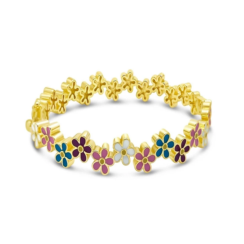 Colorful Flowers Kids Bangle Bracelet