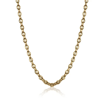 Coffee Bean 4.5MM Gold Steel Chain
