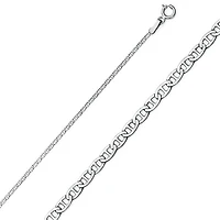 Flat Mariner 1.5MM Link White Gold