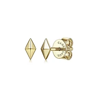 Gold Pyramid Stud Earrings