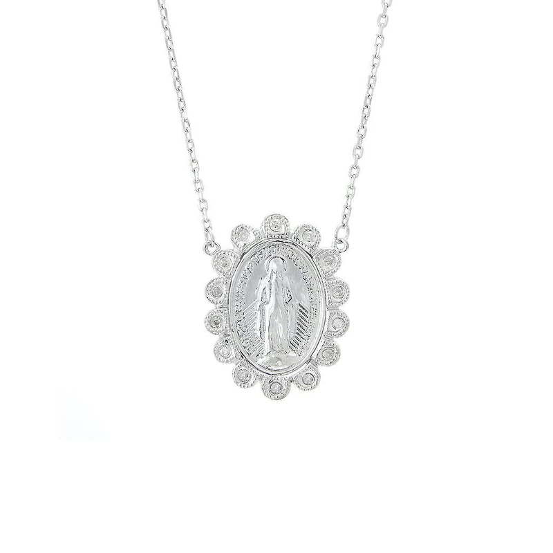 Milagrosa Diamond Flower Halo Necklace