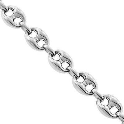 Puffed Mariner 8MM Silver Chain