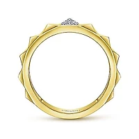 Pave Pyramind Diamond Ring
